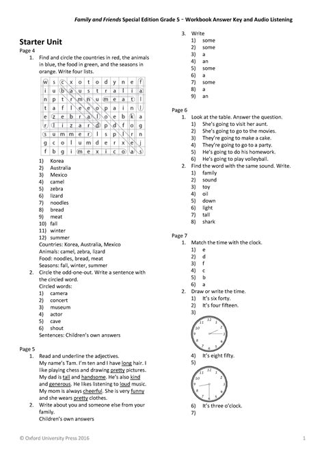 family and friends 5 workbook answer key Reader