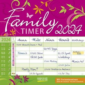 family timer floral 2014 broschürenkalender mit ferienterminen Epub