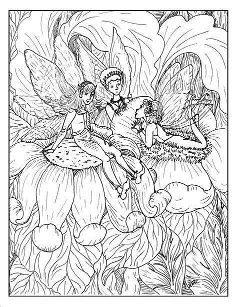 fantastical fantasy coloring book fairies Doc
