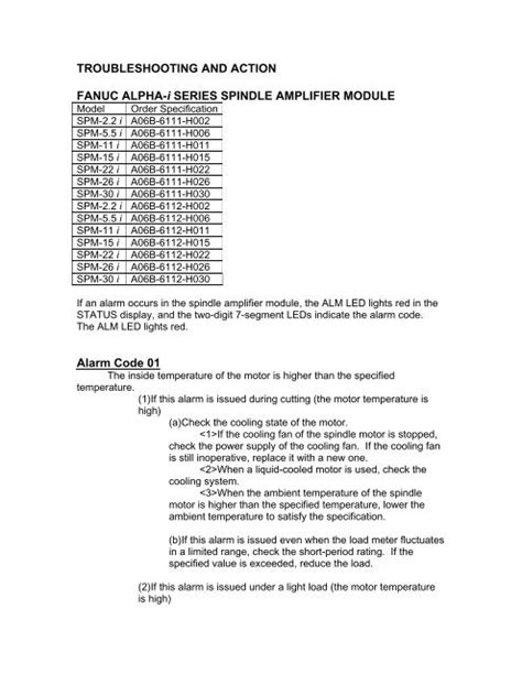fanuc beta spindle amplifire trouble manual Reader