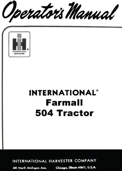 farmall 504 service manual Ebook Epub