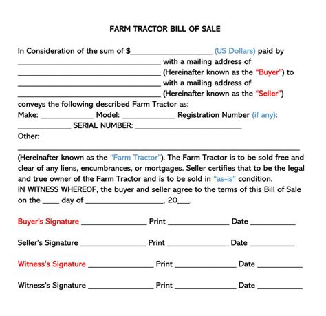 farmtractorbillofsaleform PDF