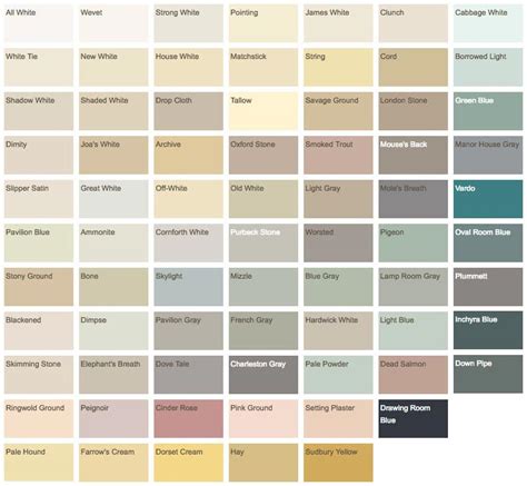 Farrow Ball Color Chart