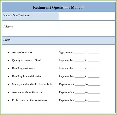 fast food restaurant operations manual sample Ebook Doc