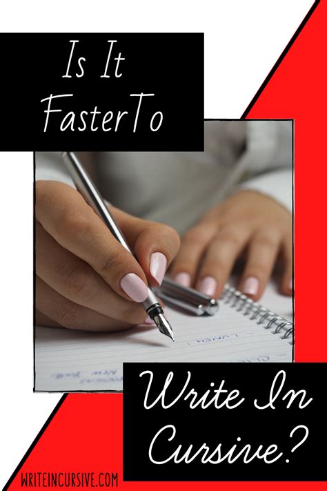faster in cursive