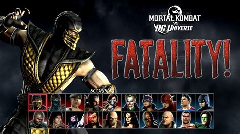 fatality mortal kombat vs dc