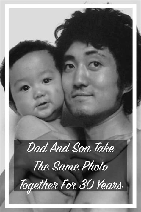 father and son take the same photo for 27 years