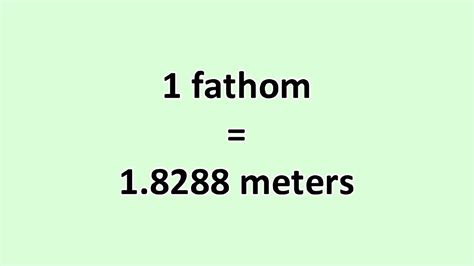 fathom to metres