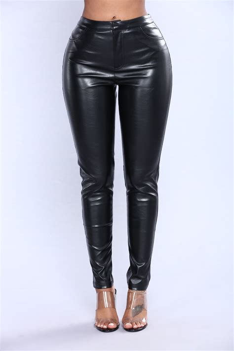 faux leather pants women