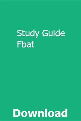 fbat study guide free download Doc