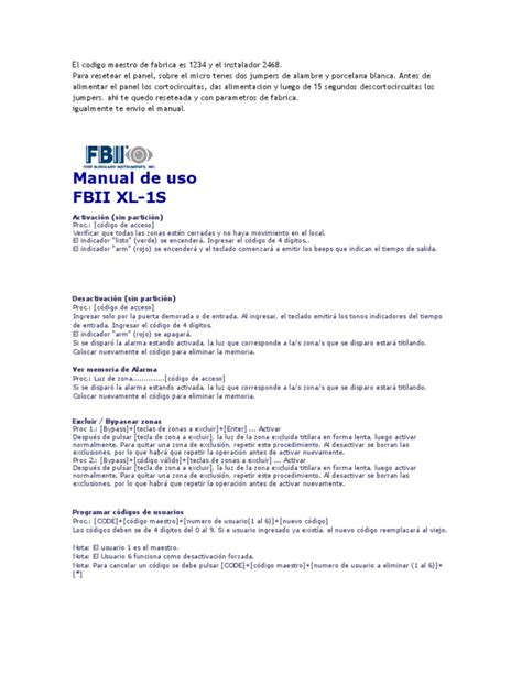 fbii alarm manual pdf Reader