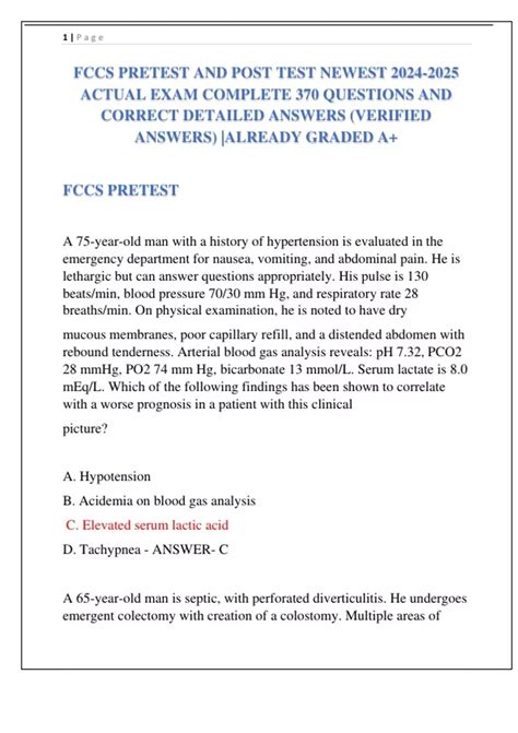 fccs post test answers Doc