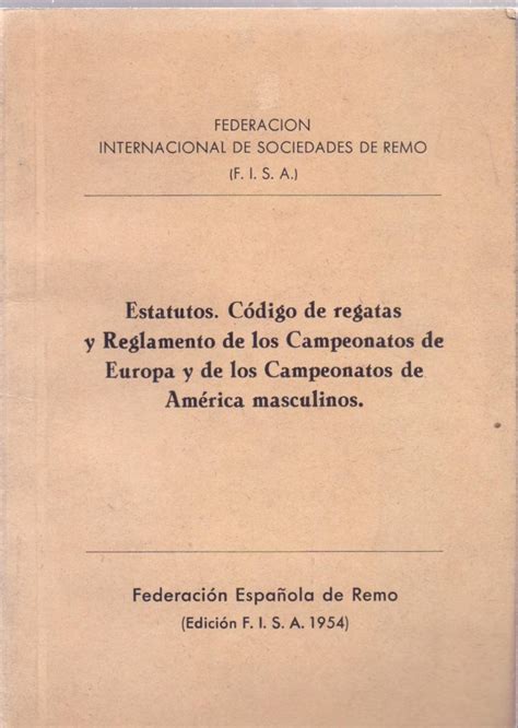 federacion internacional de las sociedades de remo estatutos y reglamentos oficiales Epub