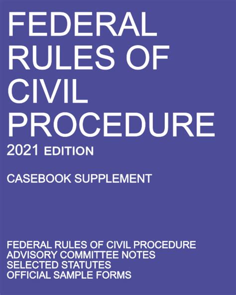federal rules of civil procedure with selected rules and statutes PDF
