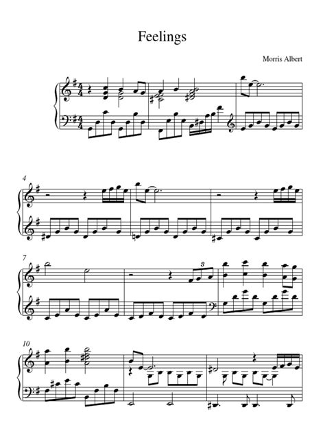 feelings morris albert ballad piano level 10 pdf PDF