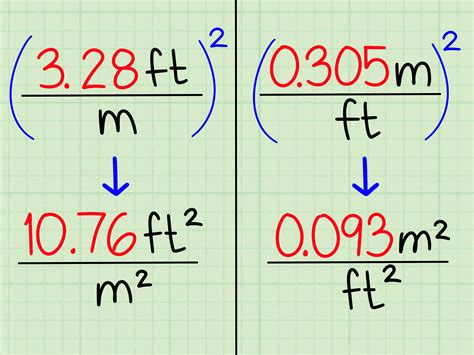 feet to meters squared