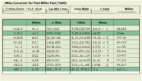 feet to mileage