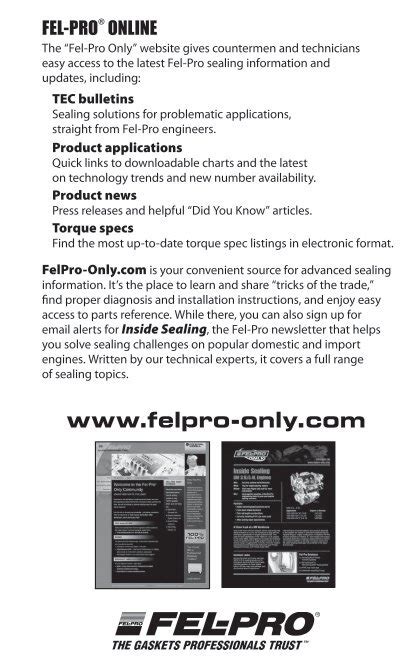 Fel Pro Online Catalogue