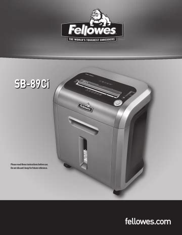 fellowes 89ci user guide Reader