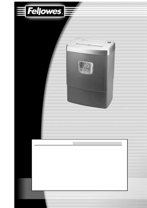 fellowes dm65c user guide PDF