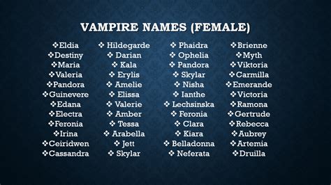 female vampire names