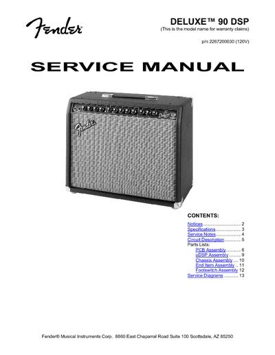 fender deluxe 90 dsp manual PDF