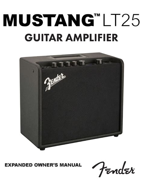 fender mustang 1 owners manual Doc