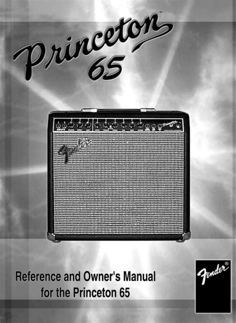 fender princeton 65 dsp user manual PDF