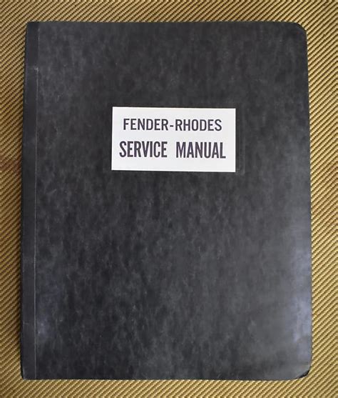 fender rhodes service manual Epub