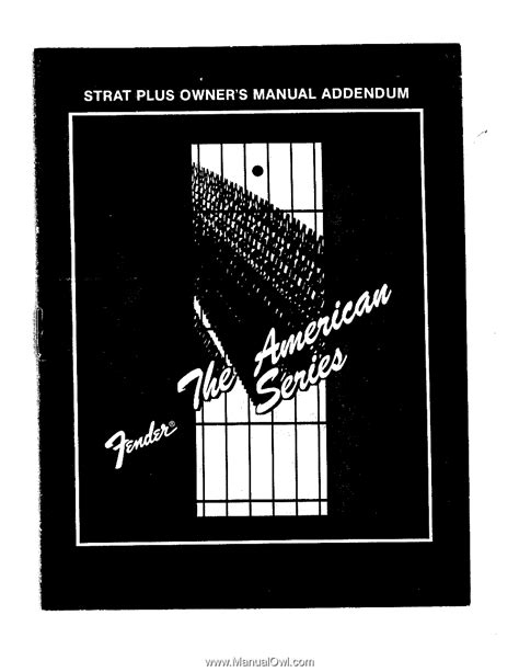 fender strat owners manual Reader