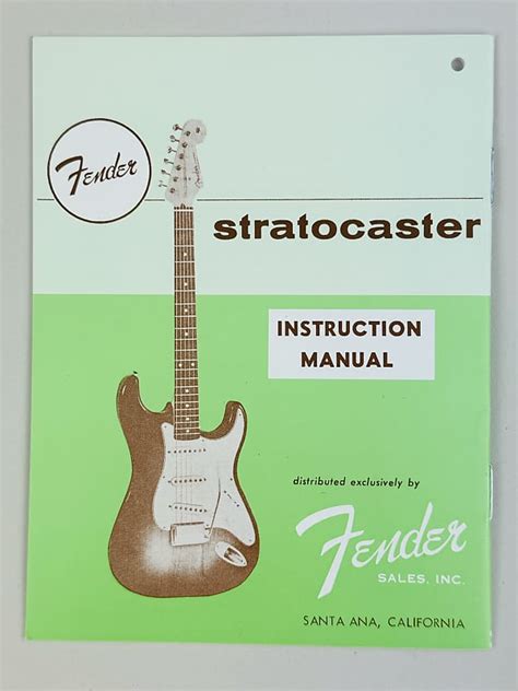 fender stratocaster instruction manual Doc