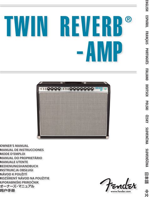 fender twin reverb manual PDF