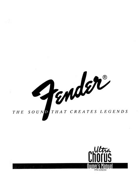 fender ultra chorus amp manual Doc