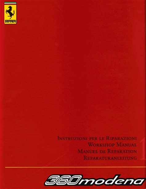 ferrari 360 spider workshop manual pdf PDF