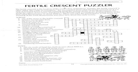 fertile crescent puzzler answer key Reader
