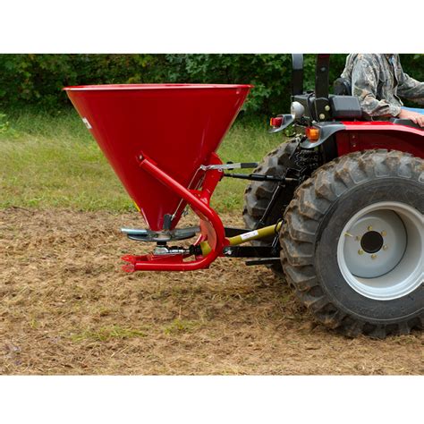 fertilizer spreader for a tractor