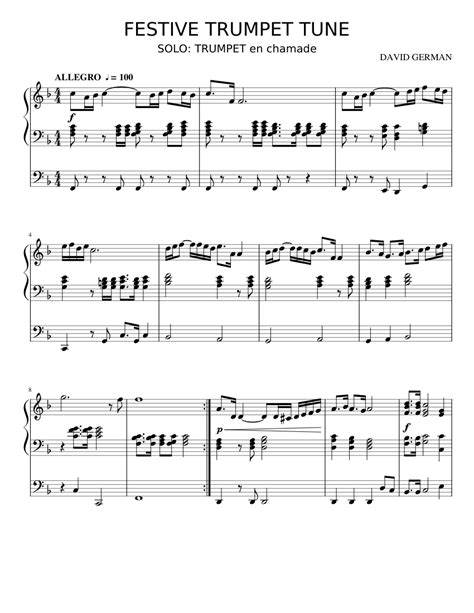festive trumpet tune david german pdf PDF