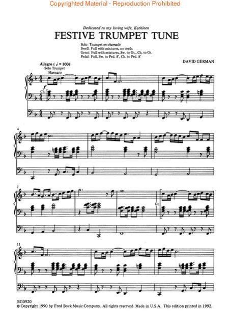 festive trumpet tune organ solo or organ or bb trumpet Reader