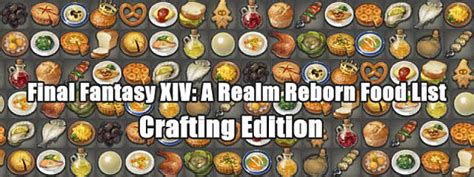 ff14 crafting food