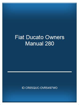 fiat ducato 280 technical manual Kindle Editon