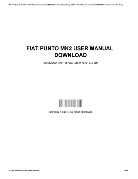 fiat-punto-mk2-manual Ebook Reader
