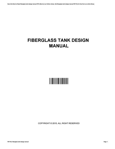 fiberglass tank design manual Ebook Kindle Editon