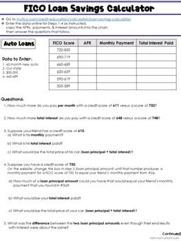 fico loan savings calculator