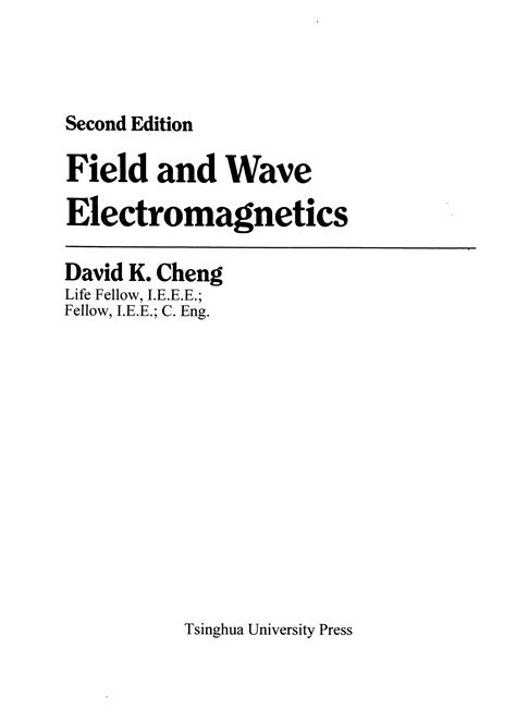 field and wave electromagnetics 2nd edition Reader
