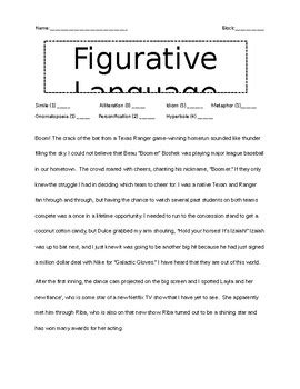 figurative language from the party short story