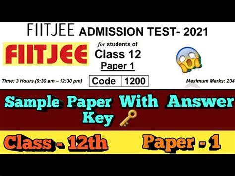 fiitjee entrance test sample paper Kindle Editon