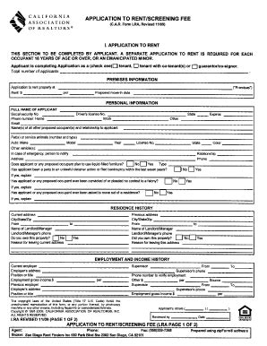 fillable california association of realtors application Ebook PDF