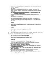 final exam answers pt2520 database concepts Doc