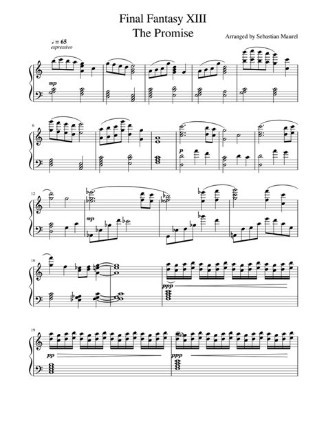 final fantasy super best piano solo sheet music i xiii PDF