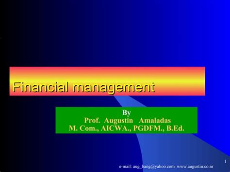 financial management scdl Ebook Reader